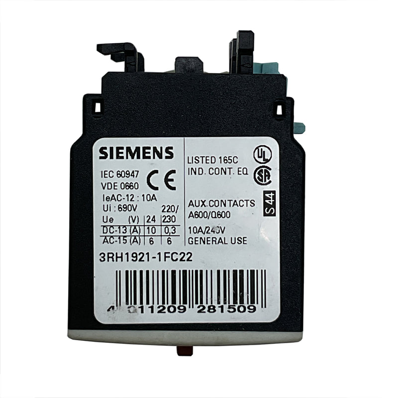 Siemens Contact Block 4-Pole 2NO/2NC 3RH1921-1FA22