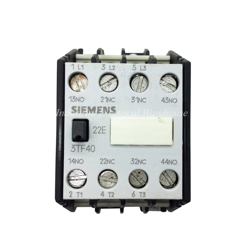 Siemens Magnetic Contactor 3 Pole 600V with 48VDC 2NO/2NC Coil 3TF4022-OB