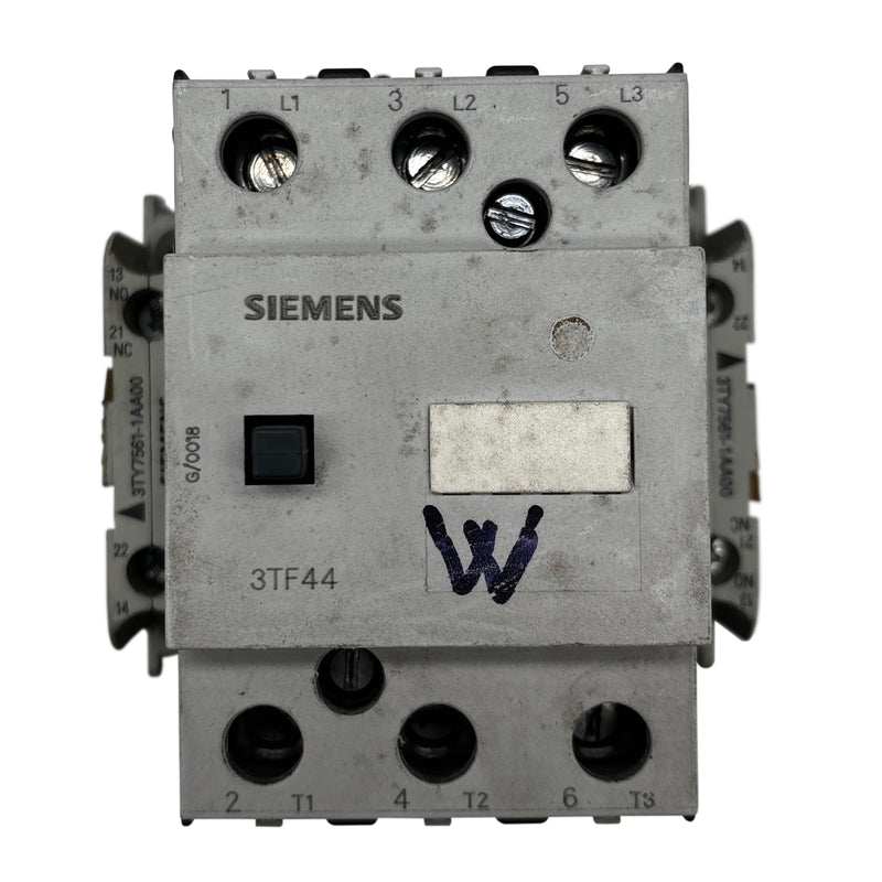 Siemens Contactor with Coil and Auxilliary Contact Block 3TY7561-1AA00 3TF4422-0A