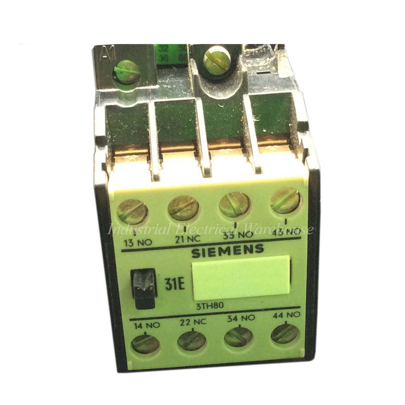 Siemens Magnetic Contactor 3 Poles 600V 3NO 1NC 3TH80 31-OA