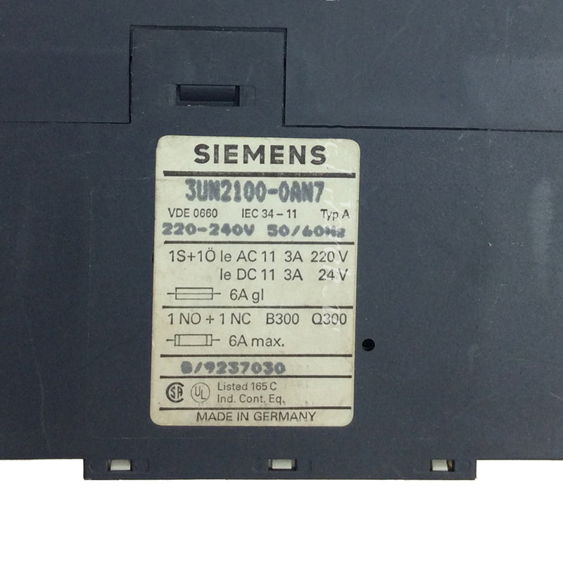 Siemens Thermistor Tripping Unit 1NO/1NC 220-240VAC 50/60Hz 3UN2100-0AN7