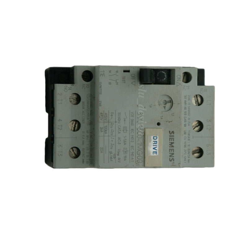 Siemens Motor Starter Circuit Breaker 3 Pole 1-1.6A 1NO+1NC 3VU1300-1MG00