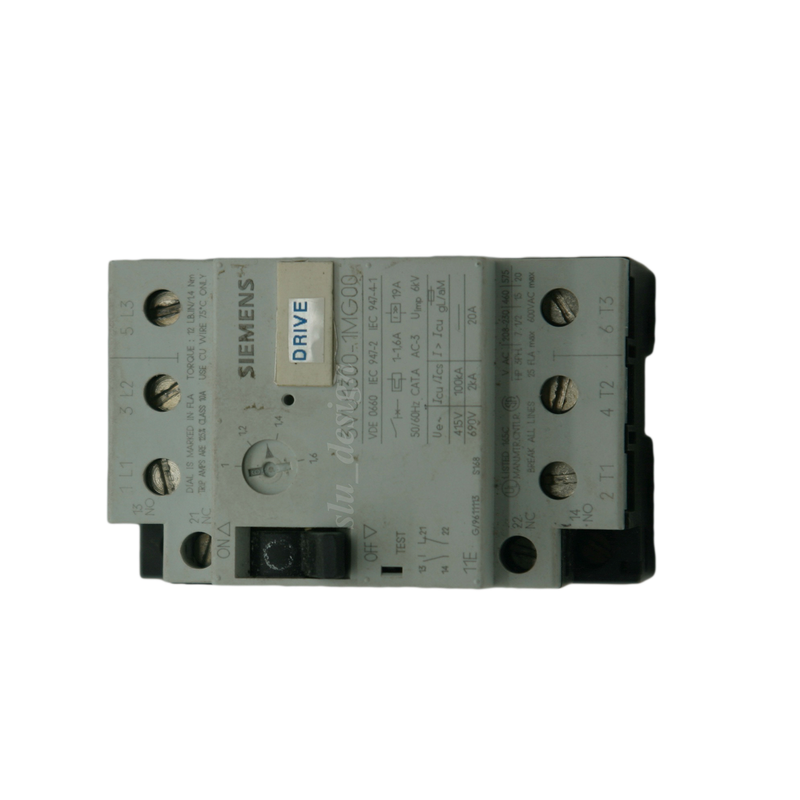 Siemens Motor Starter Circuit Breaker 3 Pole 1-1.6A 1NO+1NC 3VU1300-1MG00