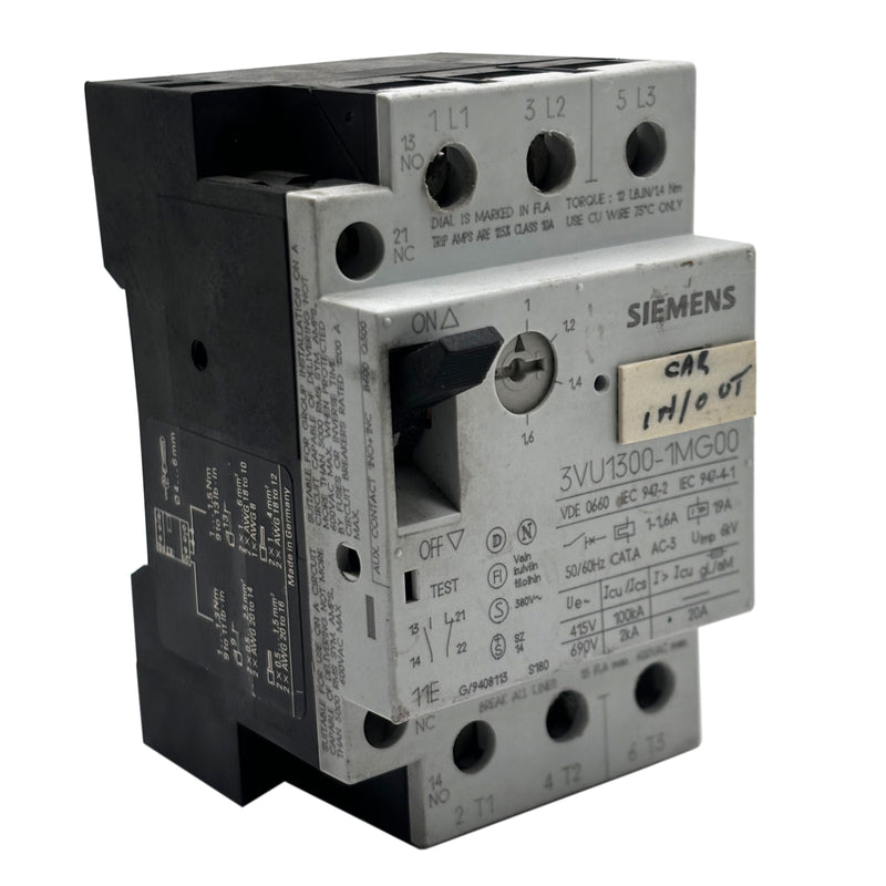 Siemens Circuit Breaker 690VAC 3P 50/60Hz 3VU1300-1MK00