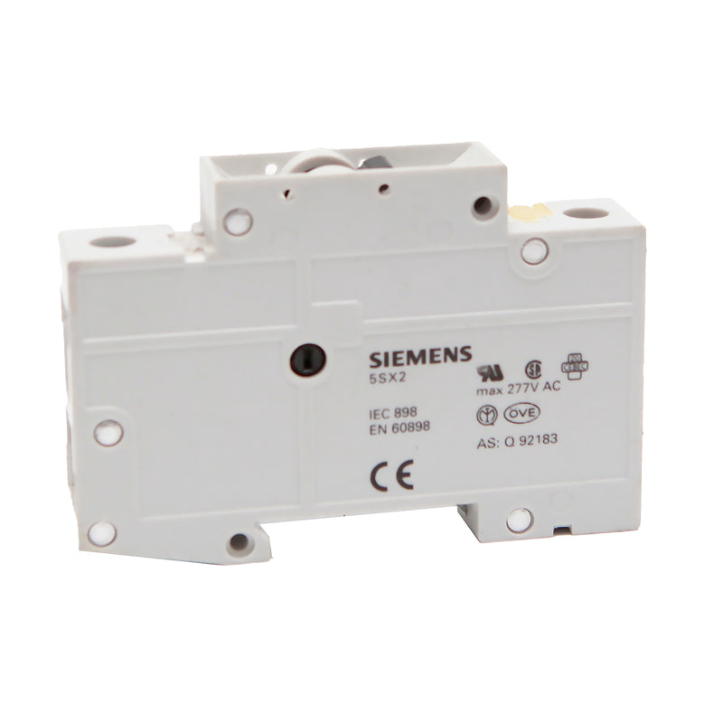 Siemens Circuit Breaker C-Curve Single Pole 277VAC 2A 230/400VAC 5SX2 C2
