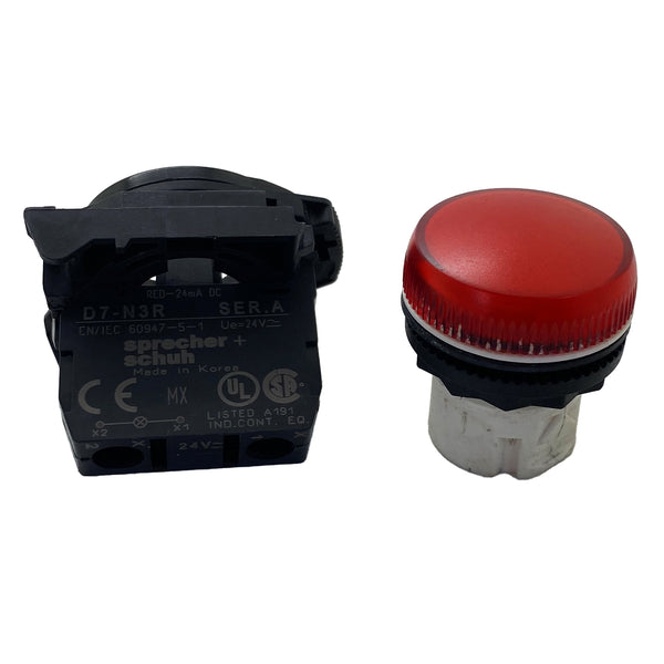 Sprecher + Schuh Power Module Integral LED 24V AC/DC Red D7P-P3PN3R