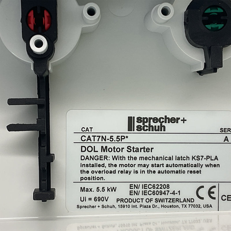 Sprecher + Schuh NHP DOL Motor Starter CAT7N-5.5P 240VAC with 3-Pole CA7-12-10