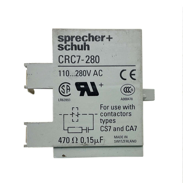 Sprecher + Schuh Surge Suppressor Plug-In 110-280VAC 50/60Hz CRC7-280