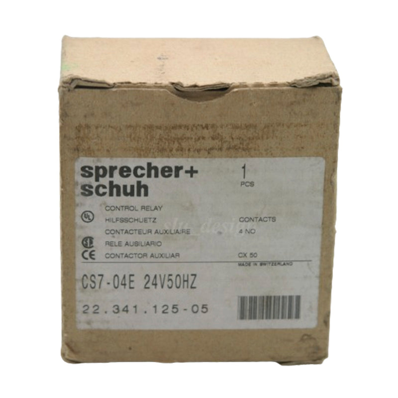 Sprecher + Schuh Control Relay 24VAC Coil 50HZ CS7-04E