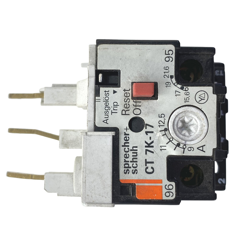 Sprecher + Schuh Overload Relay 9-12.5A CT 7K-17 & CT7K17125