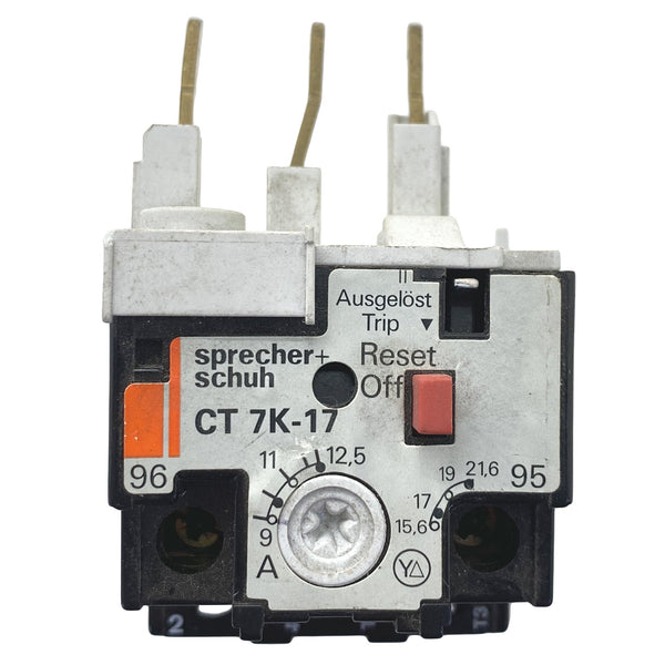 Sprecher + Schuh Overload Relay 9-12.5A CT 7K-17 & CT7K17125