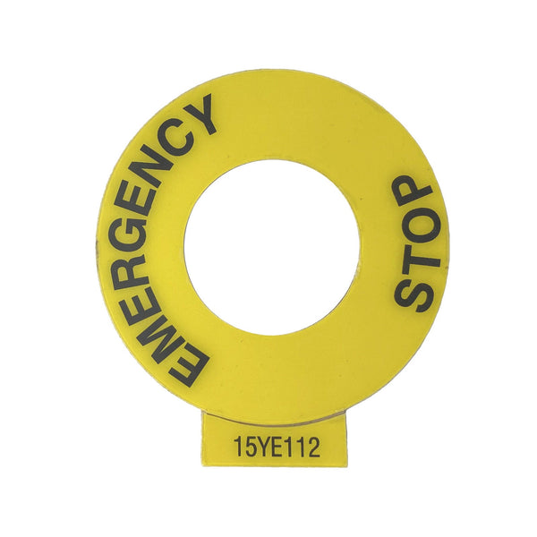 Sprecher + Schuh Emergency Stop Ring Self Adhesive 60mm Yellow D7-15YE112