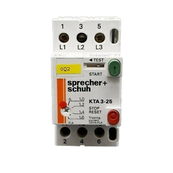 Sprecher + Schuh Motor Starter 1.0-1.6A 3 Pole 380/660VAC KTA 3-25-1.6A