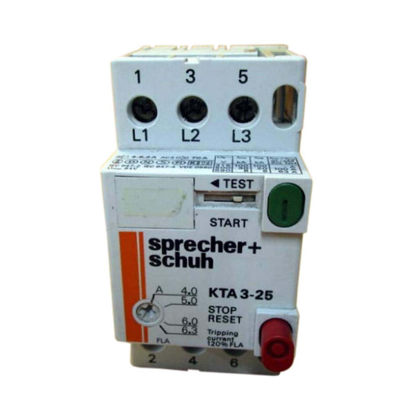 Sprecher + Schuh Motor Starter 4-6.3A 3 Pole 690VAC KTA 3-25-6.3A