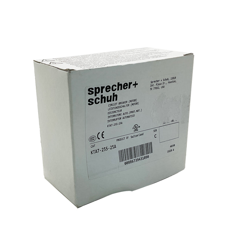 Sprecher + Schuh Manual Motor Controller 18-25A 3-Pole KTA7-25S-25A