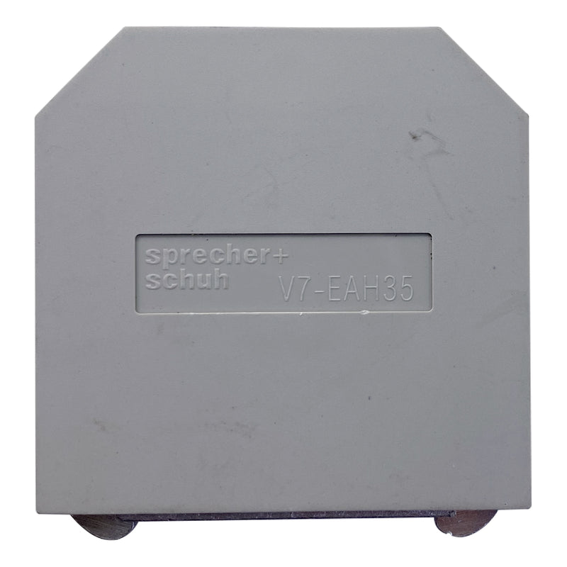 Sprecher + Schuh End Anchor DIN Rail Heavy Duty Gray V7-EAH35