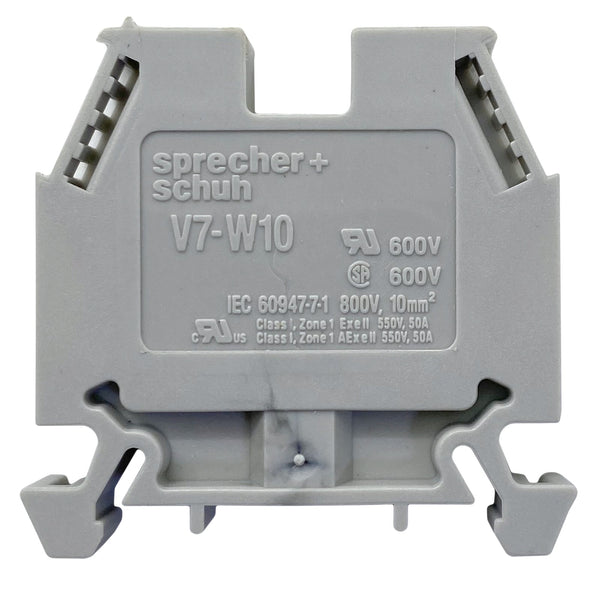 Sprecher + Schuh Terminal Block Std. Single Circuit 10mm Gray V7-W10