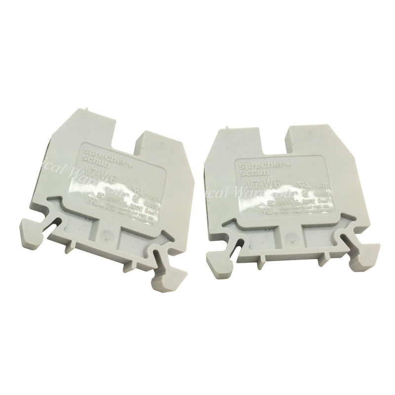 Sprecher + Schuh Terminal Block Term Feed Thru Gray V7-W6