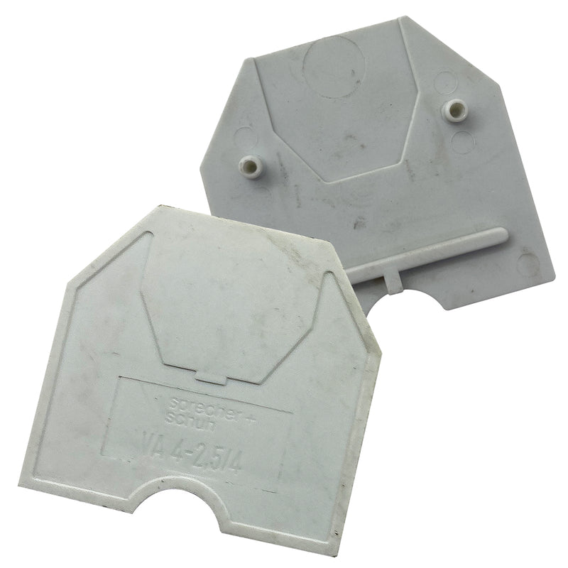 Sprecher + Schuh End Plate for 2.5mm Terminal Block Gray VA4-2,5/4