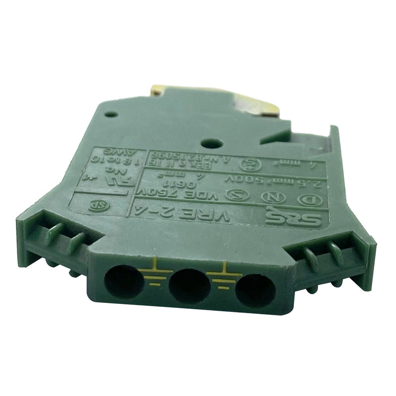 Sprecher + Schuh Terminal Block Thru-Wire 4mm Green 750V VRE2-4