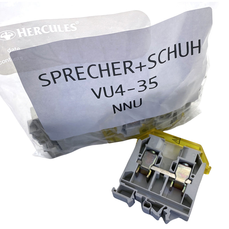 Sprecher + Schuh Terminal Block Feed Through 2 Pole 110A 600V VU4-35