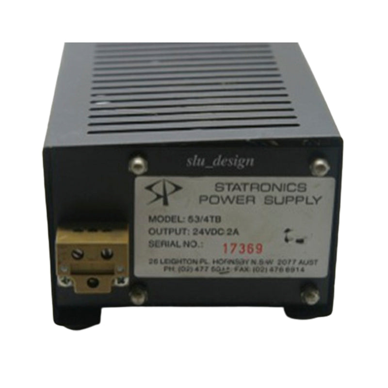 Statronics Regulated Power Supply 24VDC 2A 48W Model 5 ¾TB