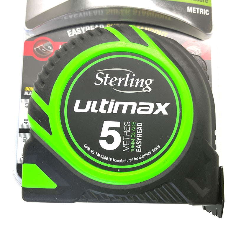 Sterling Ultimax Tape Measure Easyread 19mm x 5m TMXE5019