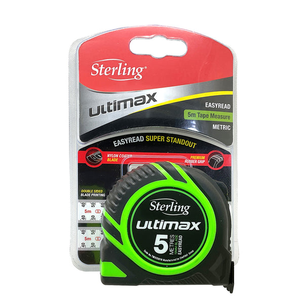 Sterling Ultimax Tape Measure Easyread 19mm x 5m TMXE5019