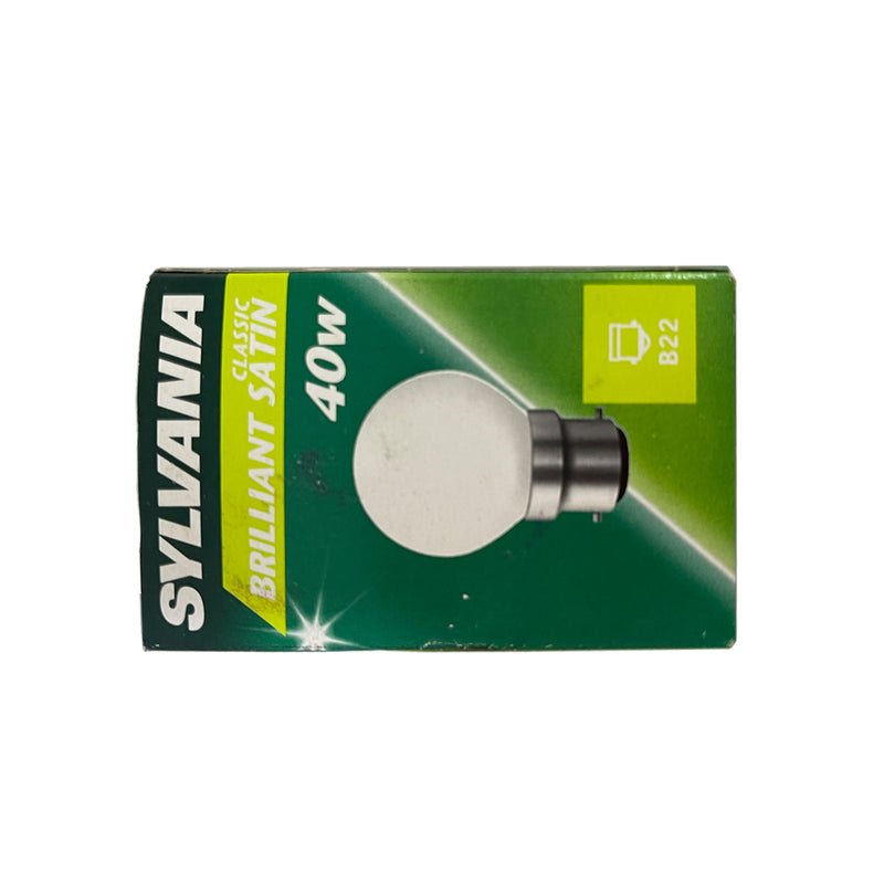 Sylvania Light Bulb 40W B22d Classic Brilliant Satin 37655