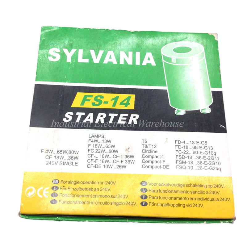 Sylvania Fluorescent Lamp Starter 4-65W FS-14 Set of 25