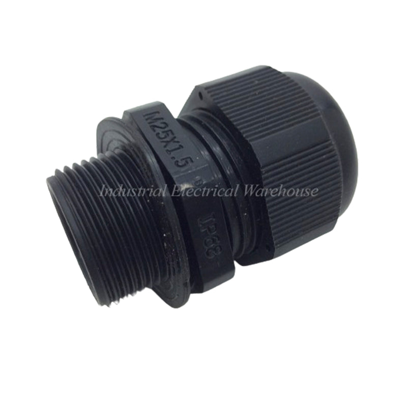 Synergy Cable Gland Connector Economy Nylon M25x1.5 11-17mm Black CGECO25