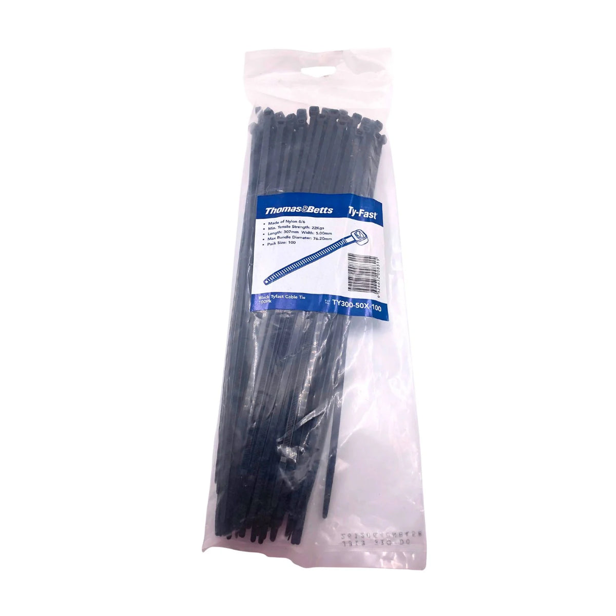 Thomas & Betts Cable Tie Ty Fast Nylon Black 290mm TY300-50X-100