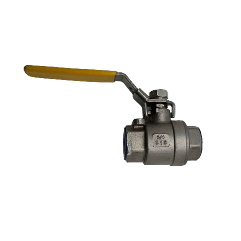 T&S Ball Valve ON/OFF 316 Stainless Steel 3/4” 1000 WOG Yellow