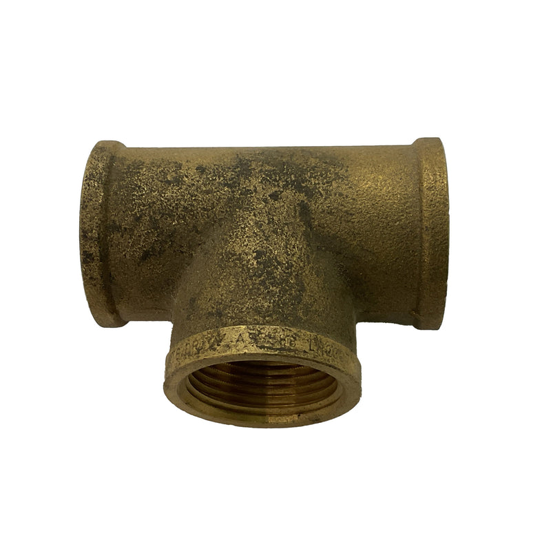 Circular Threaded Tee BSP Brass 3/4"