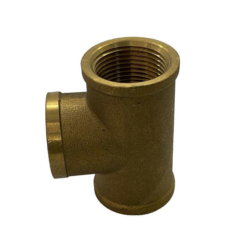 Circular Threaded Tee BSP Brass 3/4"