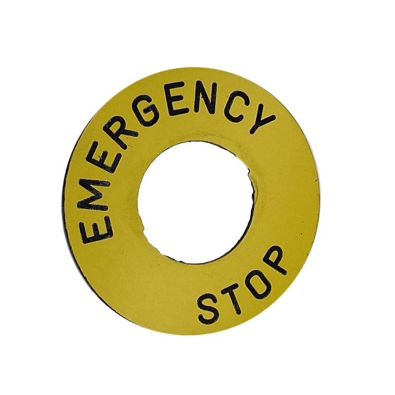 Schneider Electric / Telemecanique EMERGENCY STOP Legend 40mm Yellow ZBY9330N