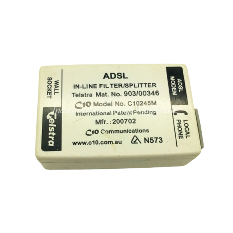 Telstra ADSL In-Line Filter Splitter Wall Socket C10245M