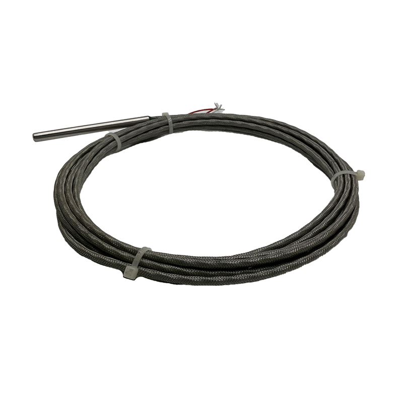 Temperature Probe 6x78mm with 2m Steel Braided Cable 100°C PT100