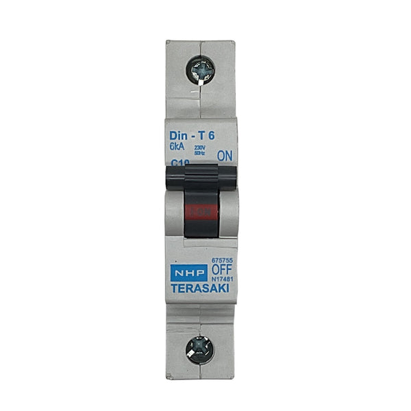 Terasaki NHP Circuit Breaker DIN-T6 C10 230V 6kA N17481 675755