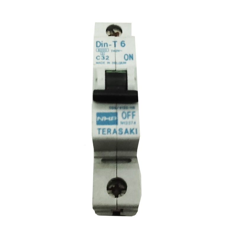 Terasaki Miniature Circuit Breaker MCB C Curve DIN-T6 1 Pole 32A DTCB6132