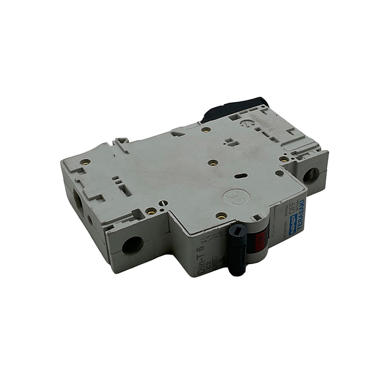 Terasaki Miniature Circuit Breaker MCB C Curve DIN-T6 1 Pole 2A DTCB6102C