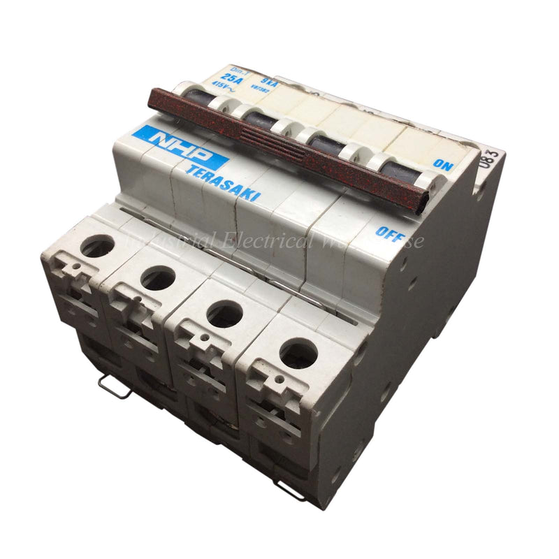 Terasaki NHP Circuit Breaker DIN-T 4 Pole 415V 25A 9kA V87382
