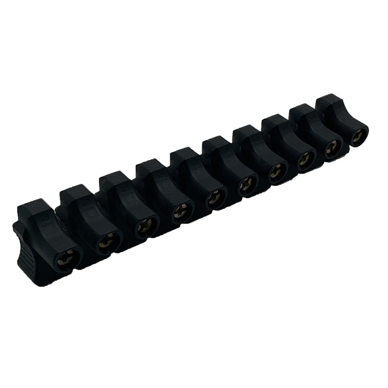 Terminal Strips 10 Connections 145mm L 450V Black 34255