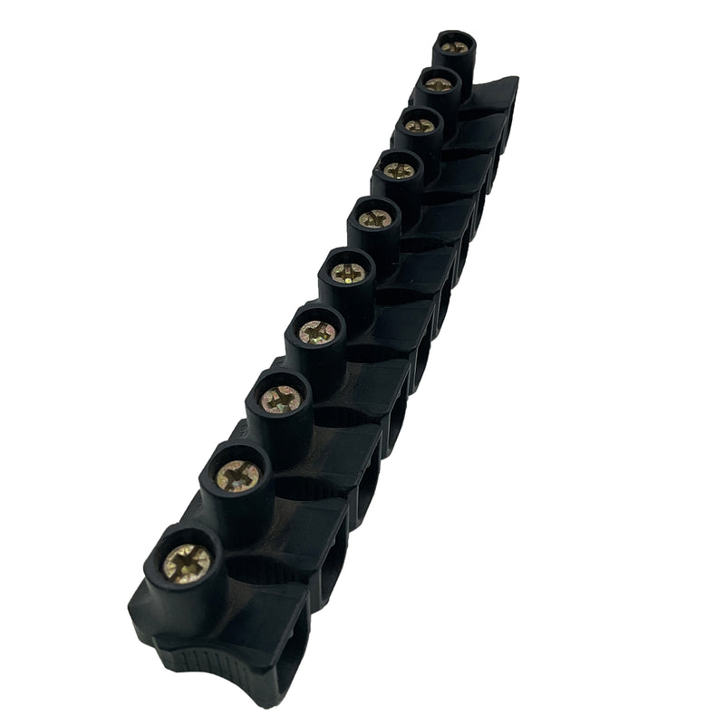 Terminal Strips 10 Connections 145mm L 450V Black 34255