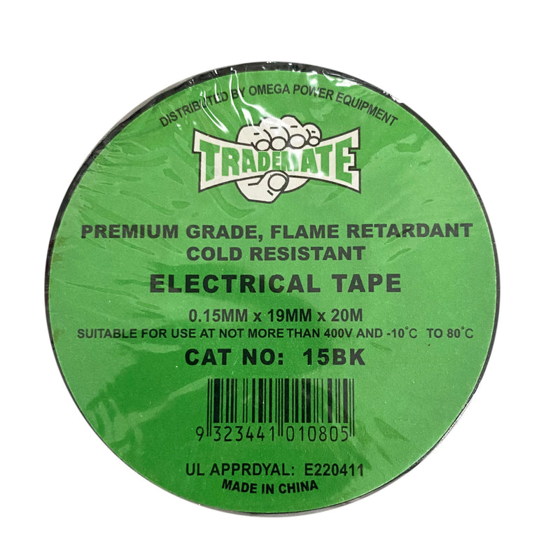 Trademate Electrical Tape PVC 0.15mm x 19mm x 20m