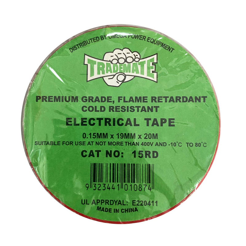 Trademate Electrical Tape PVC 0.15mm x 19mm x 20m