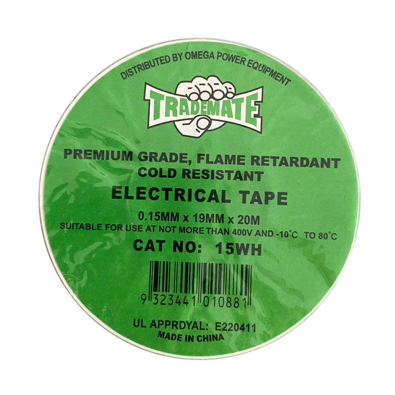 Trademate Electrical Tape PVC 0.15mm x 19mm x 20m