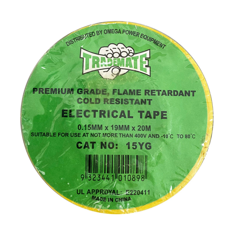 Trademate Electrical Tape PVC 0.15mm x 19mm x 20m