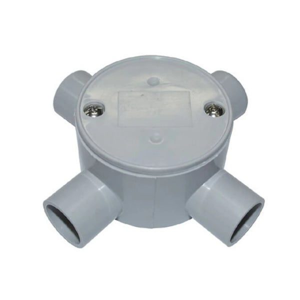 Tripac Junction Box 4 Way 20mm Gray JB4-20