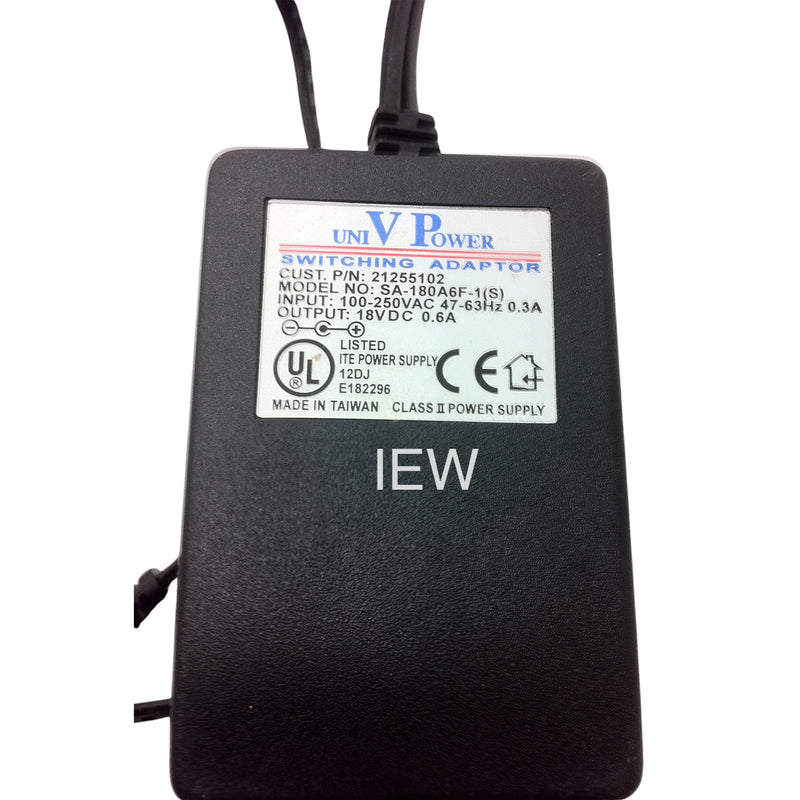 Univ Power Switching Adapter 18VDC 0.6A SA-180A6F-1(S)